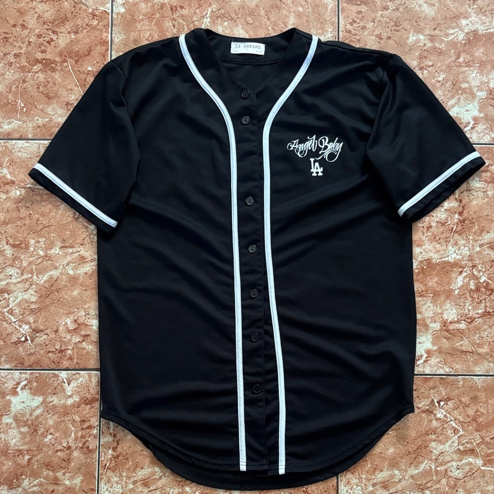 LA Black Baseball Jersey